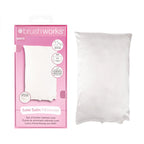 Brushworks vitt satinörngott med rosa förpackning
